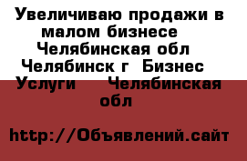 Увеличиваю продажи в малом бизнесе. - Челябинская обл., Челябинск г. Бизнес » Услуги   . Челябинская обл.